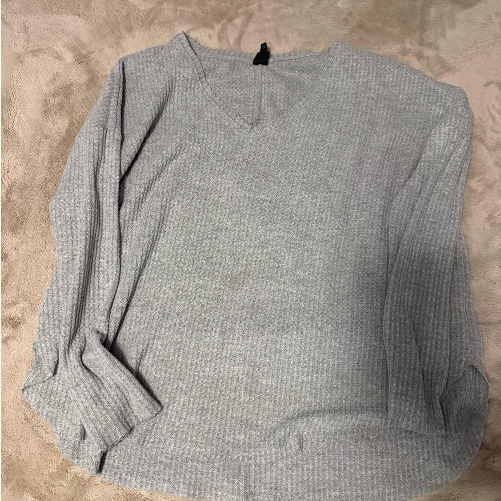 Wild Fable Heather Gray Textured Pullover